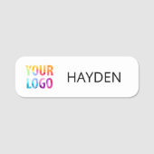 Aangepaste bedrijfs-Logo Basic Personeel Naam Naamplaatje (Voorkant)