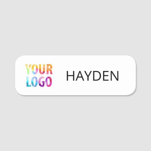 Aangepaste bedrijfs-Logo Basic Personeel Naam Naamplaatje (Voorkant)