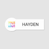 Aangepaste bedrijfs-Logo Basic Personeel Naam Naamplaatje (Voorkant)