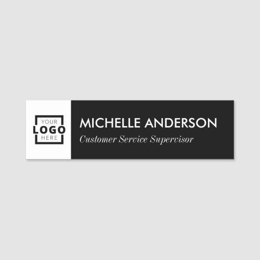 Aangepaste bedrijfs-Logo Basic Personeel Naam Naamplaatje (Voorkant)