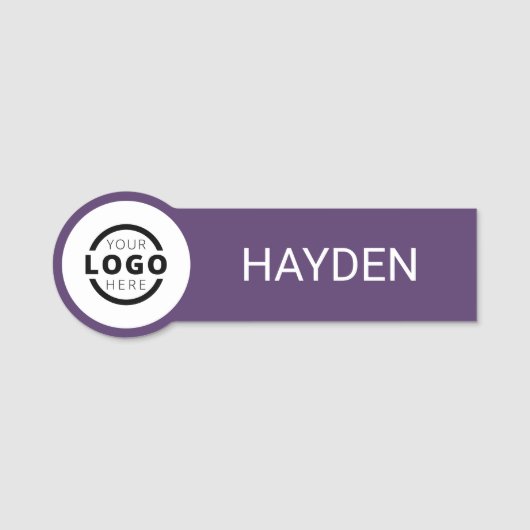 Aangepaste bedrijfs-Logo Basic Personeel Naam Naamplaatje (Voorkant)