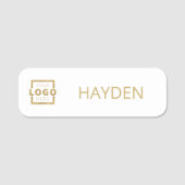 Aangepaste bedrijfs-Logo Basic Personeel Naam Naamplaatje (Voorkant)