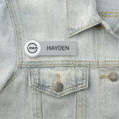 Aangepaste bedrijfs-Logo Basic Personeel Naam Naamplaatje (In situ)