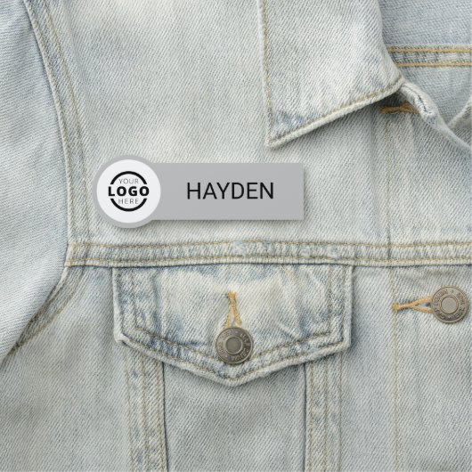 Aangepaste bedrijfs-Logo Basic Personeel Naam Naamplaatje (In situ)