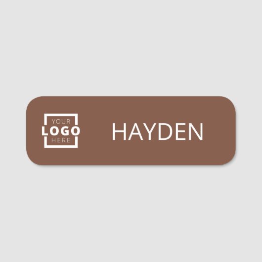 Aangepaste bedrijfs-Logo Basic Personeel Naam Naamplaatje (Voorkant)