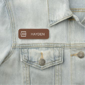 Aangepaste bedrijfs-Logo Basic Personeel Naam Naamplaatje (In situ)