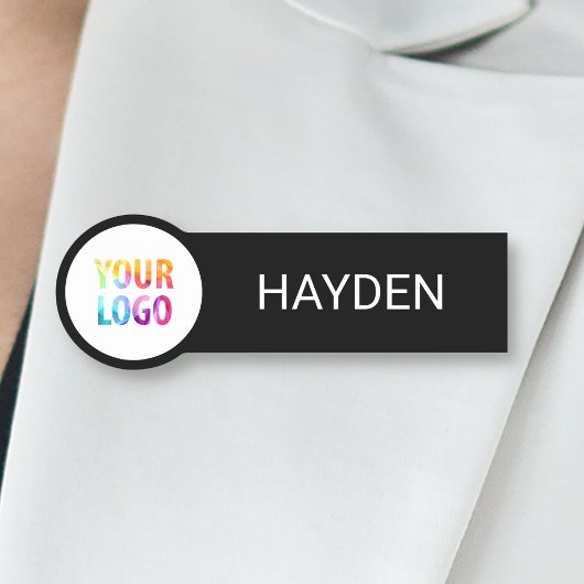 Aangepaste bedrijfs-Logo Basic Personeel Naam Naamplaatje