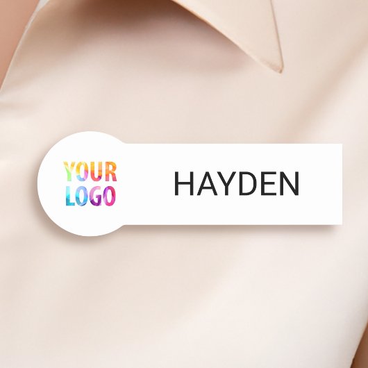 Aangepaste bedrijfs-Logo Basic Personeel Naam Naamplaatje