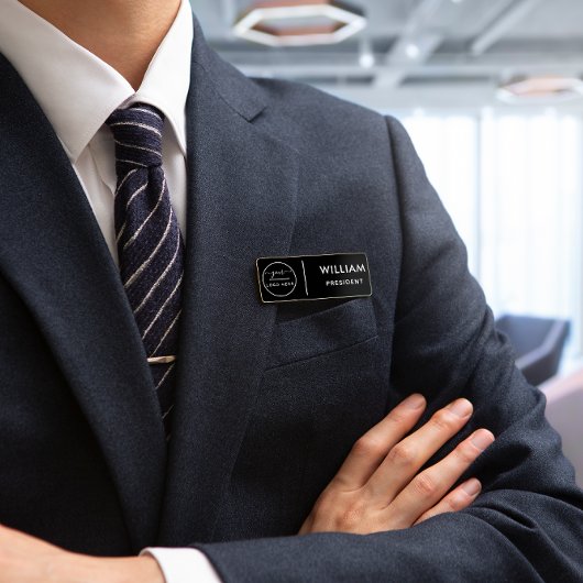 Aangepaste bedrijfs-Logo Basic Personeel Naam Naamplaatje