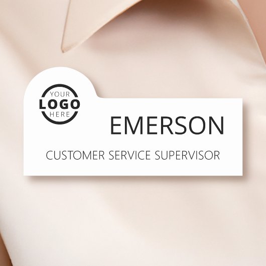 Aangepaste bedrijfs-Logo Basic Personeel Naam Naamplaatje