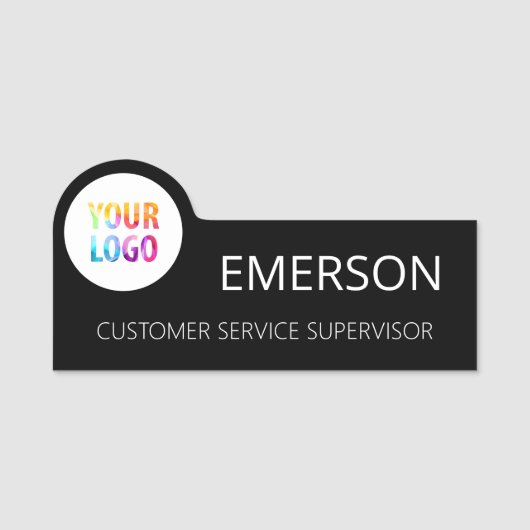 Aangepaste bedrijfs-Logo Basic Personeel Naam Naamplaatje (Voorkant)