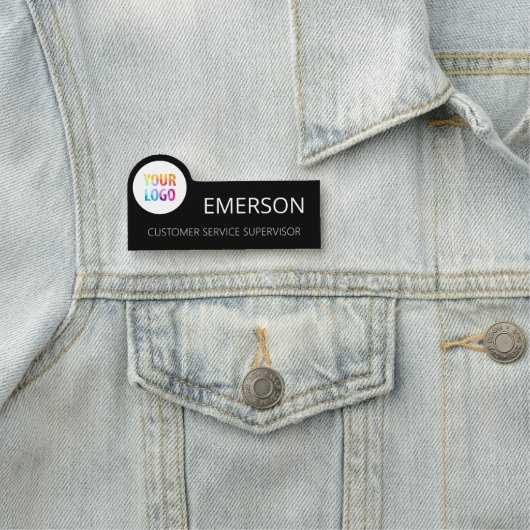 Aangepaste bedrijfs-Logo Basic Personeel Naam Naamplaatje (In situ)