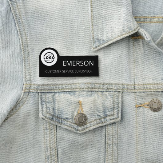 Aangepaste bedrijfs-Logo Basic Personeel Naam Naamplaatje (In situ)