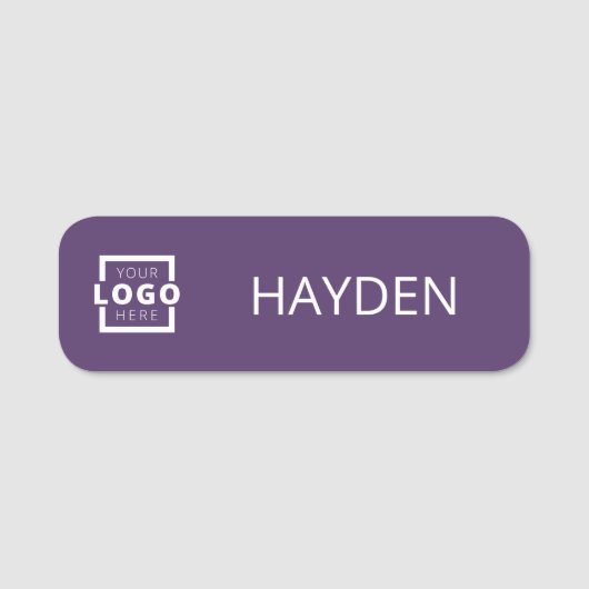 Aangepaste bedrijfs-Logo Basic Personeel Naam Naamplaatje (Voorkant)