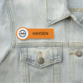 Aangepaste bedrijfs-Logo Basic Personeel Naam Naamplaatje (In situ)