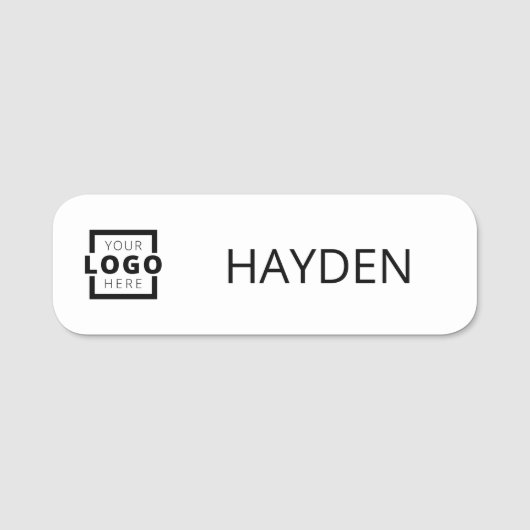 Aangepaste bedrijfs-Logo Basic Personeel Naam Naamplaatje (Voorkant)
