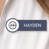 Aangepaste bedrijfs-Logo Blauwe Personeelsnaam Naamplaatje