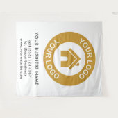 Aangepaste bedrijfs Logo Business Event White Wandkleed (Voorkant (horizontaal))