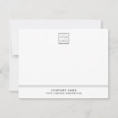 Aangepaste bedrijfs-Logo Grijze bedrijfsnaam Notitiekaartje (Voorkant)