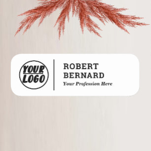 aangepaste bedrijfs logo met titel Modern Naamplaatje