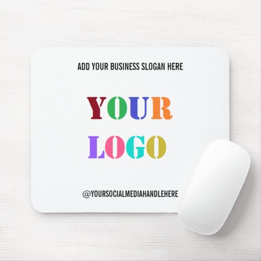 Aangepaste bedrijfs-Logo Promotie Sociale Media Na Muismat (Met muis)