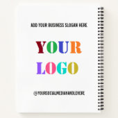 Aangepaste bedrijfs-Logo Promotie Sociale Media Na Notitieboek (Achterkant)