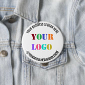 Aangepaste bedrijfs-Logo Promotie Sociale Media Na Ronde Button 4,0 Cm (In situ)
