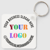 Aangepaste bedrijfs-Logo Promotie Sociale Media Na Sleutelhanger (Achterkant)