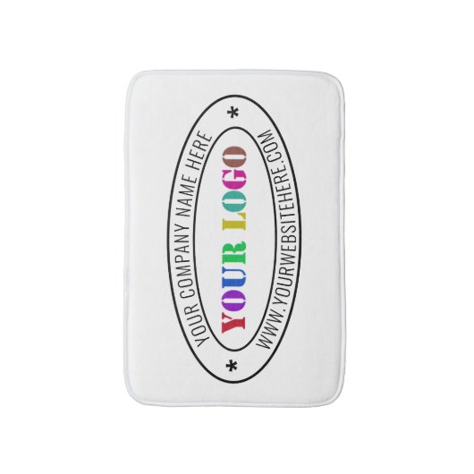 Aangepaste bedrijfs Logo Stamp - Aangepast Badmat (Voorkant Verticaal)