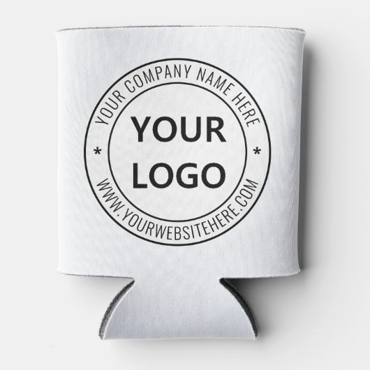 Aangepaste bedrijfs Logo Stamp - Aangepast Blikjeskoeler (Voorkant)