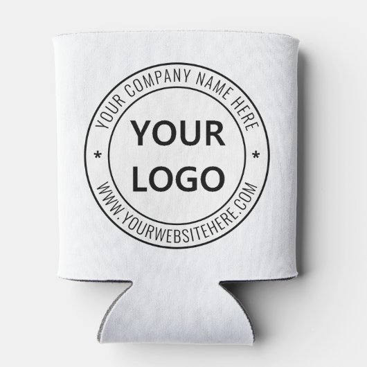 Aangepaste bedrijfs Logo Stamp - Aangepast Blikjeskoeler (Achterkant)