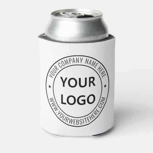 Aangepaste bedrijfs Logo Stamp - Aangepast Blikjeskoeler (Blikje Achterkant)