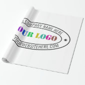 Aangepaste bedrijfs Logo Stamp - Aangepast Cadeaupapier (Uitgerold)