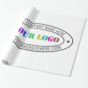 Aangepaste bedrijfs Logo Stamp - Aangepast Cadeaupapier