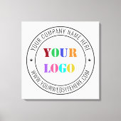 Aangepaste bedrijfs Logo Stamp - Aangepast Canvas Afdruk (Voorkant)
