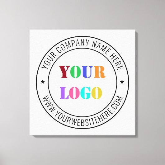 Aangepaste bedrijfs Logo Stamp - Aangepast Canvas Afdruk (Voorkant)