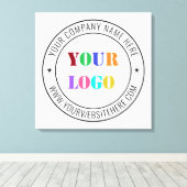 Aangepaste bedrijfs Logo Stamp - Aangepast Canvas Afdruk (Insitu (Houten vloer))