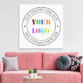 Aangepaste bedrijfs Logo Stamp - Aangepast Canvas Afdruk (Insitu (Woonkamer))