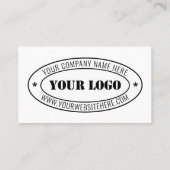 Aangepaste bedrijfs Logo Stamp - Aangepast Contactkaartje (Achterkant)