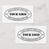 Aangepaste bedrijfs Logo Stamp - Aangepast Contactkaartje (Voorkant / Achterkant)