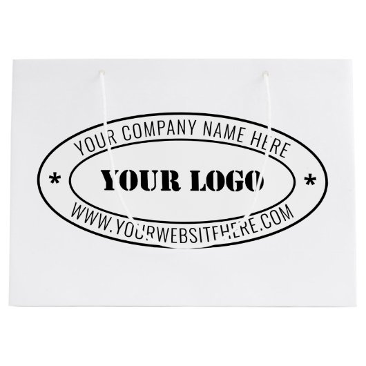 Aangepaste bedrijfs Logo Stamp - Aangepast Groot Cadeauzakje (Voorkant)