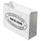 Aangepaste bedrijfs Logo Stamp - Aangepast Groot Cadeauzakje (Voorkant Gekanteld)