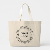 Aangepaste bedrijfs Logo Stamp - Aangepast Grote Tote Bag (Achterkant)
