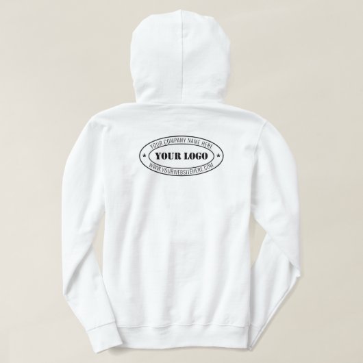 Aangepaste bedrijfs Logo Stamp - Aangepast Hoodie (Design achterkant)
