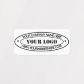 Aangepaste bedrijfs Logo Stamp - Aangepast Labels (Design 1)