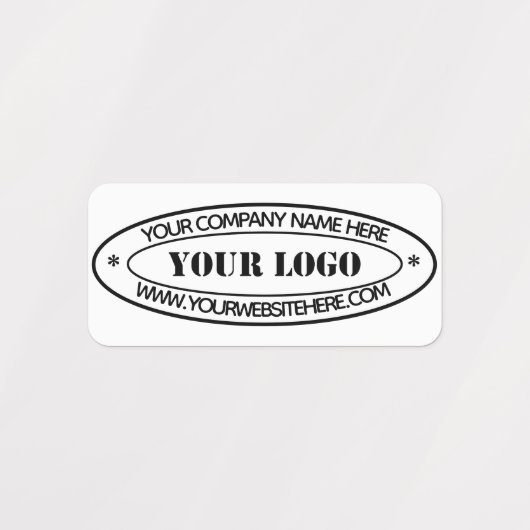Aangepaste bedrijfs Logo Stamp - Aangepast Labels (Design 1)