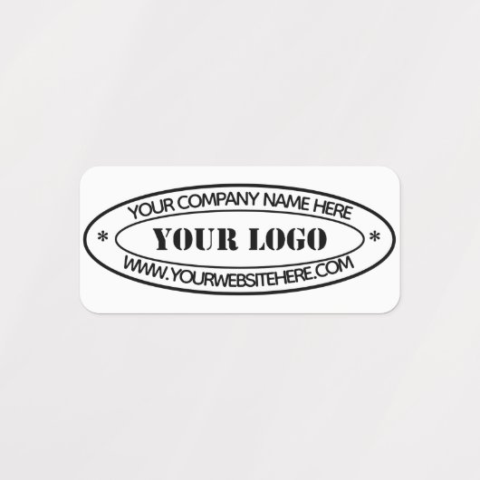 Aangepaste bedrijfs Logo Stamp - Aangepast Labels (Design 2)