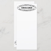 Aangepaste bedrijfs Logo Stamp - Aangepast Menu (Voorkant / Achterkant)