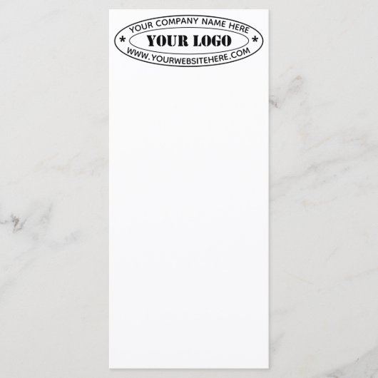 Aangepaste bedrijfs Logo Stamp - Aangepast Menu (Voorkant)