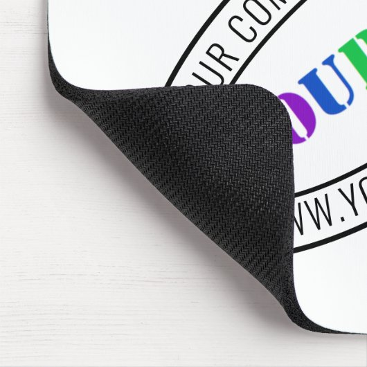 Aangepaste bedrijfs Logo Stamp - Aangepast Muismat (Hoek)